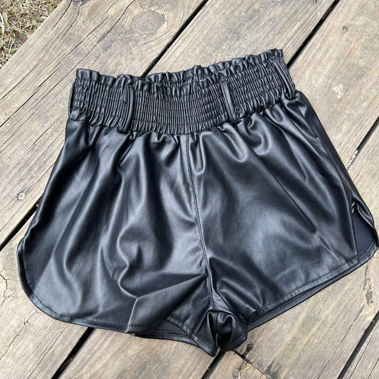 Janelle Leather Shorts