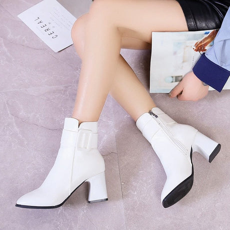 DeLuxxe High Heel Ankle Boots - AMOROUSDRESS