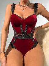 Lovely Eden Velvet Bodysuit