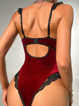 Lovely Eden Velvet Bodysuit