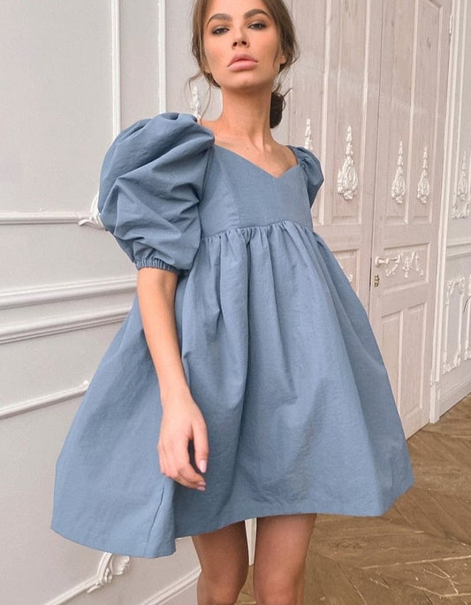 Ashley Puff Sleeve Dress - AMOROUSDRESS