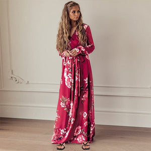 Graceful Silk Long Dress - AMOROUSDRESS