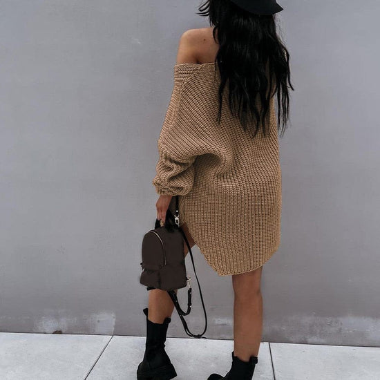 Laura Knitted Sweater Dress - AMOROUSDRESS