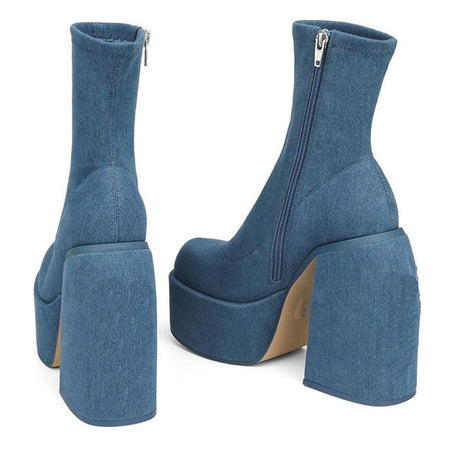 Denim Y2K High Heels Boots - AMOROUSDRESS