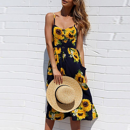Leopard Sweet Split Dress