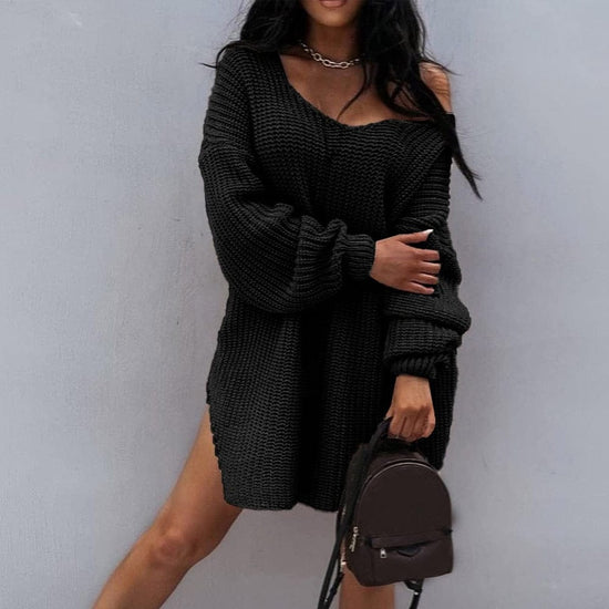 Laura Knitted Sweater Dress - AMOROUSDRESS