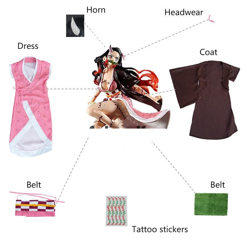 Tempting Nezuko Costume Set - AMOROUSDRESS