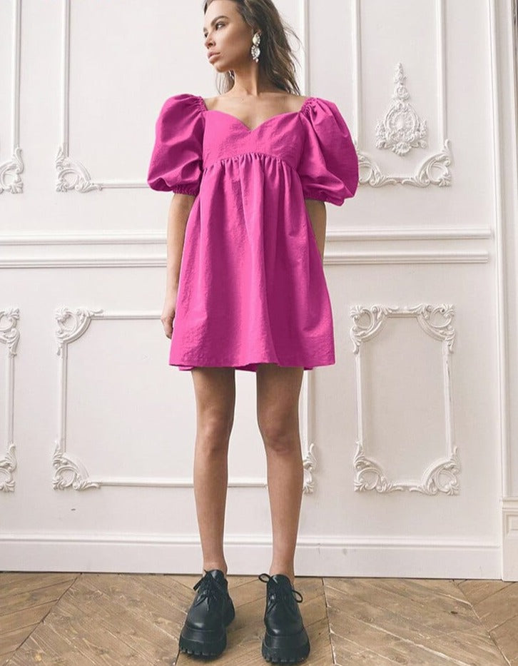 Ashley Puff Sleeve Dress - AMOROUSDRESS