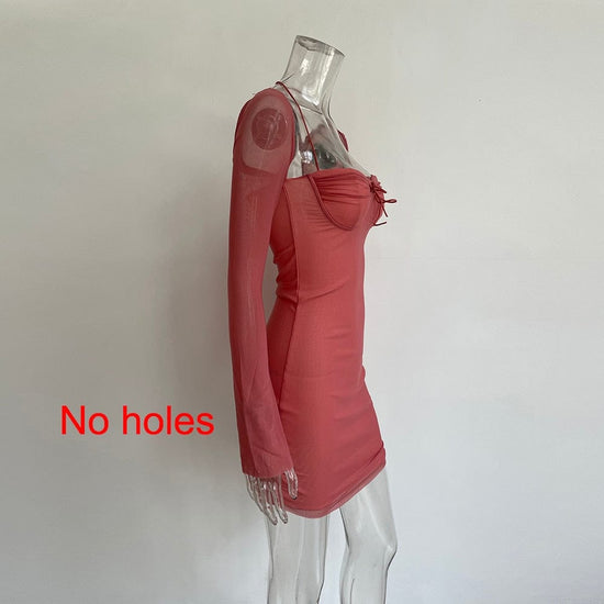 Mercy Flare Long Sleeve Dress - AMOROUSDRESS