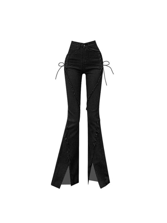 Aesthetic Flare Style Pants - AMOROUSDRESS