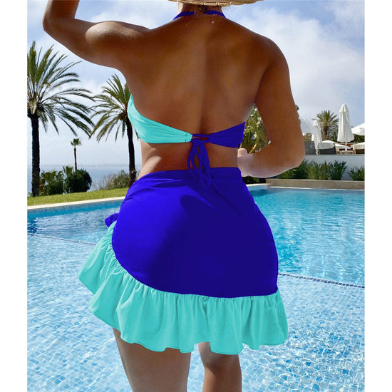 Mai Ruffle Bikini Set (3 Pcs) - AMOROUSDRESS