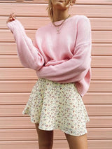 Dearest Floral Mini Skirt - AMOROUSDRESS