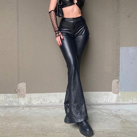 Valerie Leather Flare Pant