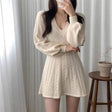 Twist Knitted Mini Dress - AMOROUSDRESS