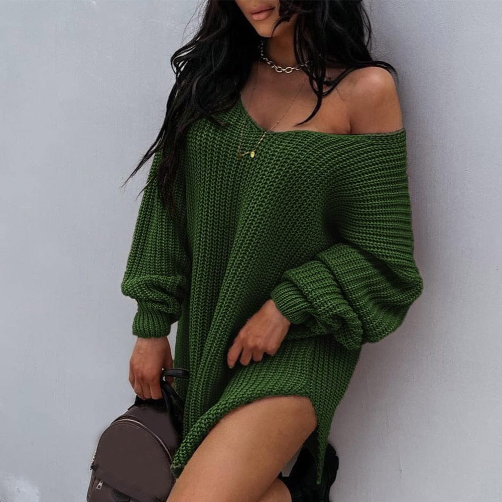 Laura Knitted Sweater Dress - AMOROUSDRESS