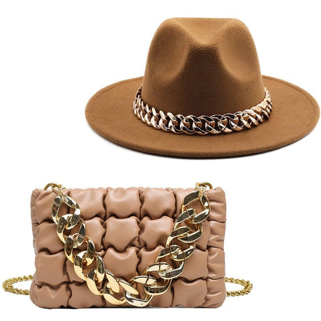 Luxury Bela Bag Hat Set - AMOROUSDRESS