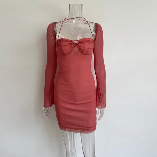 Mercy Flare Long Sleeve Dress - AMOROUSDRESS