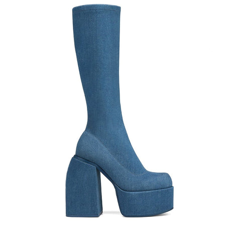 Denim Y2K High Heels Boots - AMOROUSDRESS