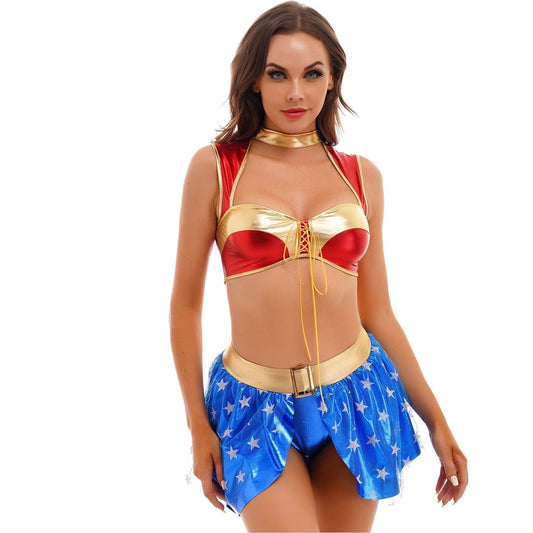 Tempting Wonder Woman Set - AMOROUSDRESS