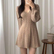 Twist Knitted Mini Dress - AMOROUSDRESS