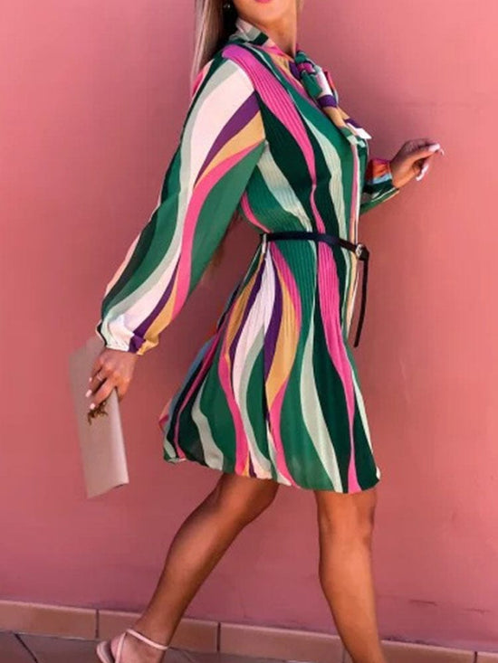 Elegant Pleated Summer Dress - AMOROUSDRESS