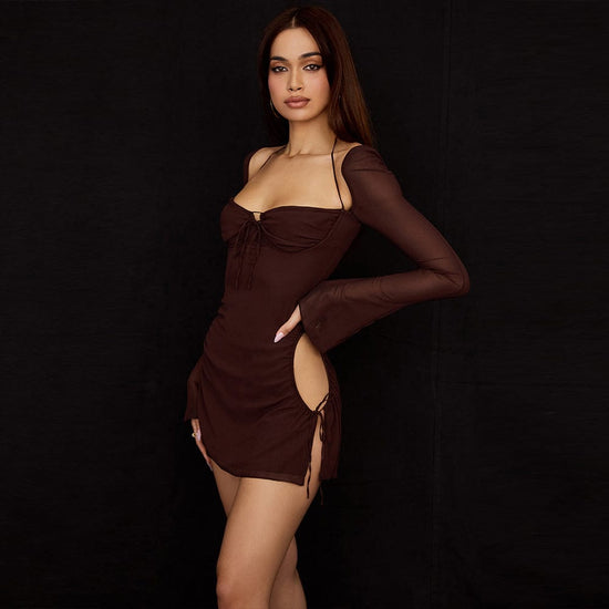 Mercy Flare Long Sleeve Dress - AMOROUSDRESS