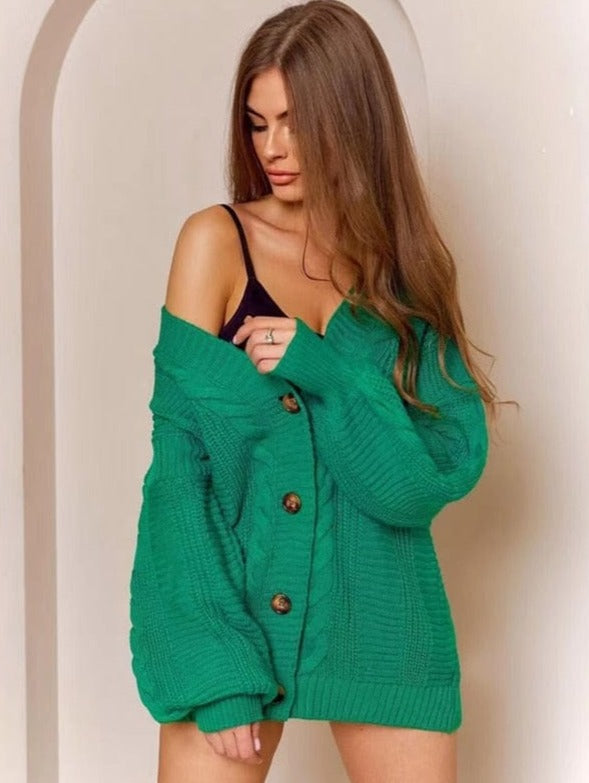 Sheila Knitted Ribbed Cardigan
