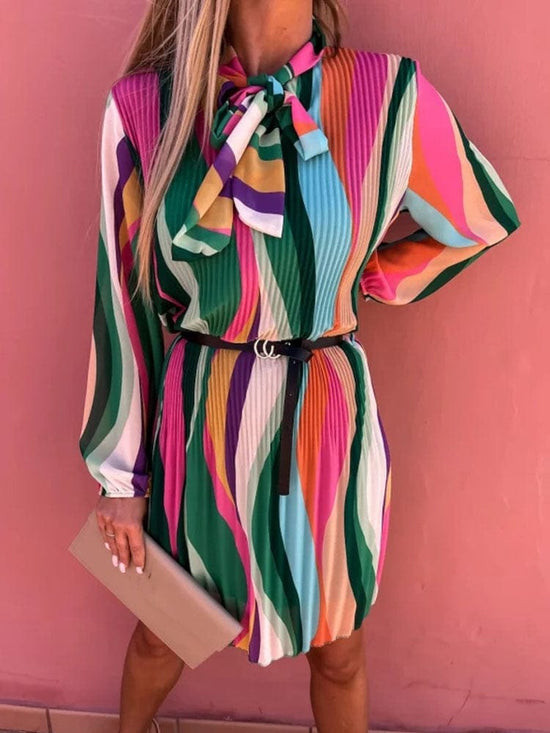 Elegant Pleated Summer Dress - AMOROUSDRESS