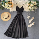 Silk A-line Bow Dress - AMOROUSDRESS