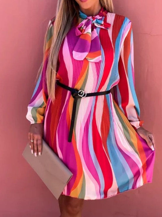 Elegant Pleated Summer Dress - AMOROUSDRESS