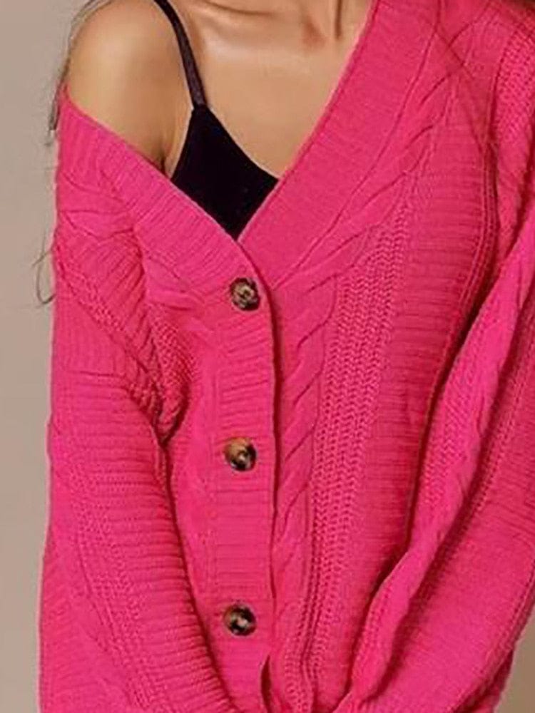 Sheila Knitted Ribbed Cardigan