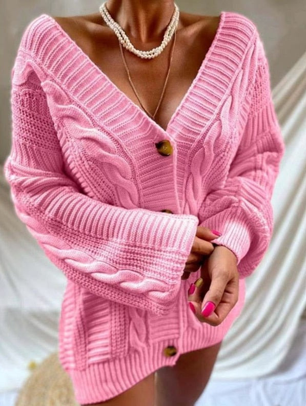 Sheila Knitted Ribbed Cardigan