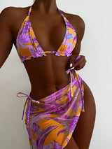 Malibu Ruffled Bikini set (3Pcs) - AMOROUSDRESS