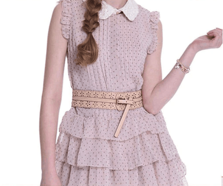 Decorative Floral Leather Belt - AMOROUSDRESS