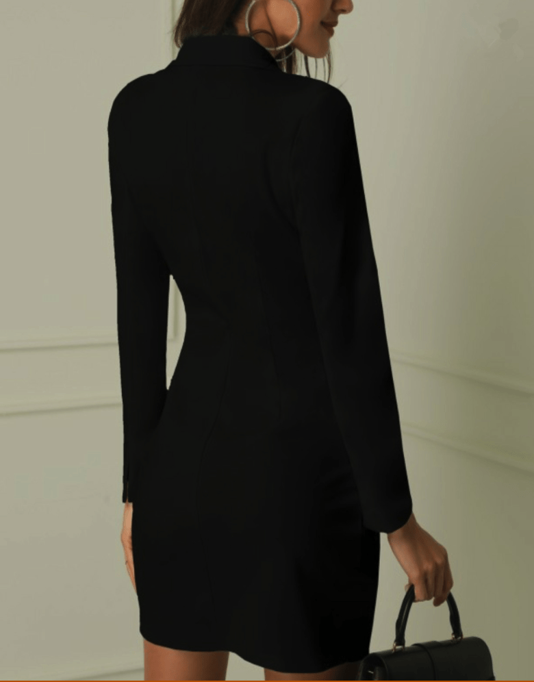 Elegant Button Up Dress Suit - AMOROUSDRESS