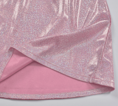 Glitter Pink Fairy Two Piece Rave Outfit - AMOROUSDRESS