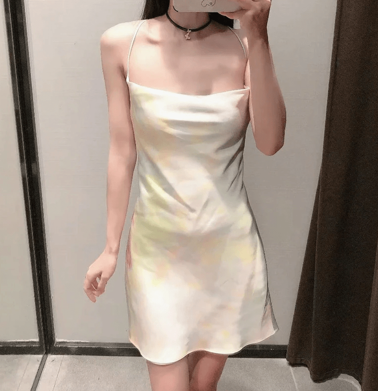 Sweet Chic Satin Dress - AMOROUSDRESS