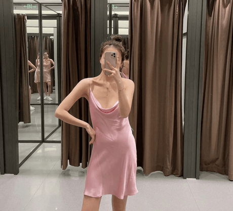 Sweet Chic Satin Dress - AMOROUSDRESS