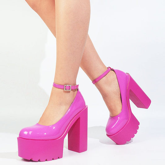 Tahlia Designer Leather Pumps - AMOROUSDRESS