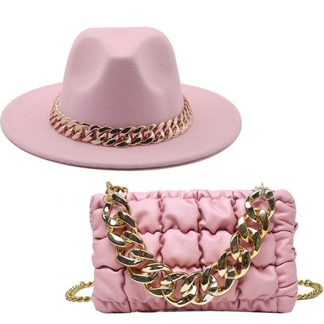 Luxury Bela Bag Hat Set - AMOROUSDRESS