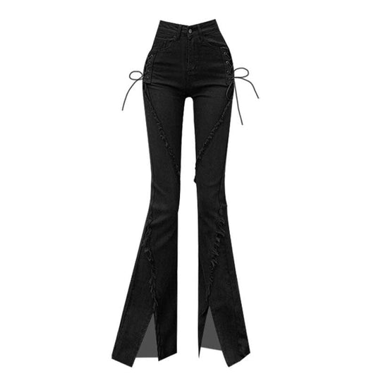 Aesthetic Flare Style Pants - AMOROUSDRESS