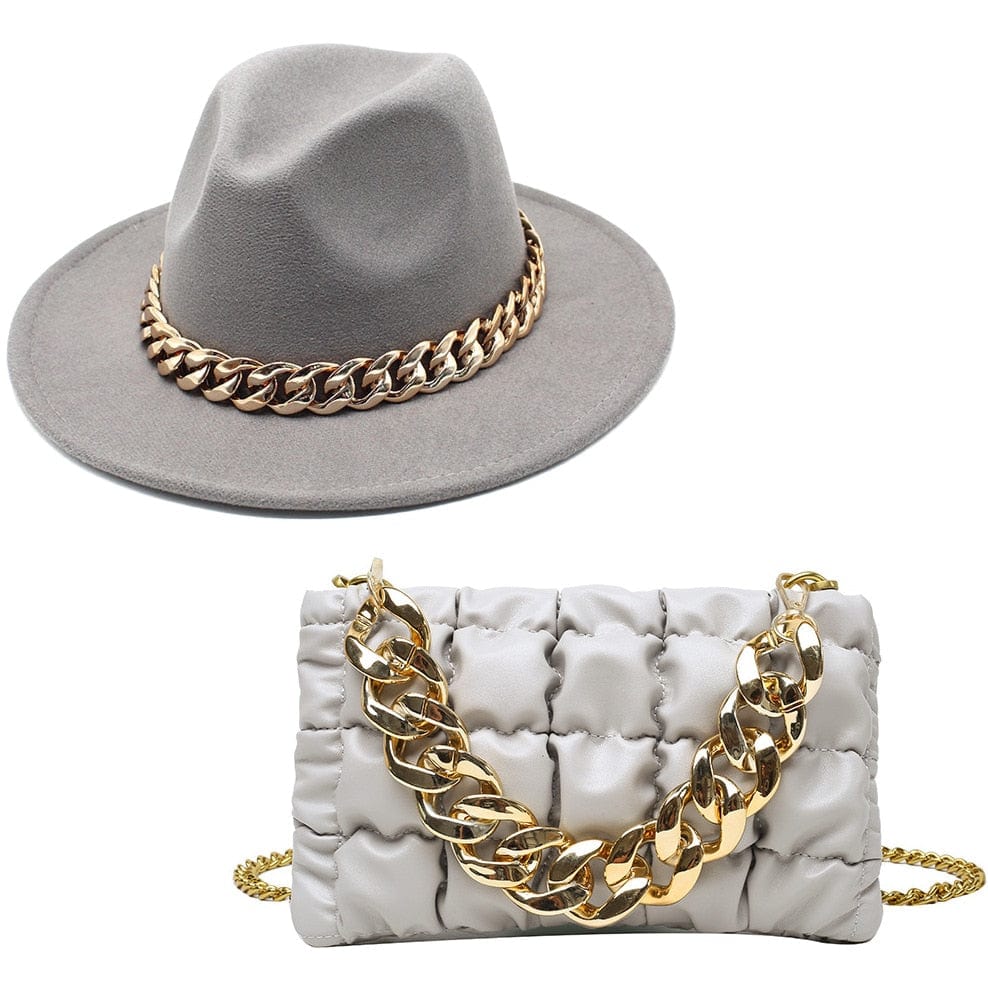 Luxury Bela Bag Hat Set - AMOROUSDRESS