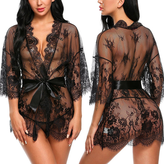 Jamie Lace Lingerie Robe