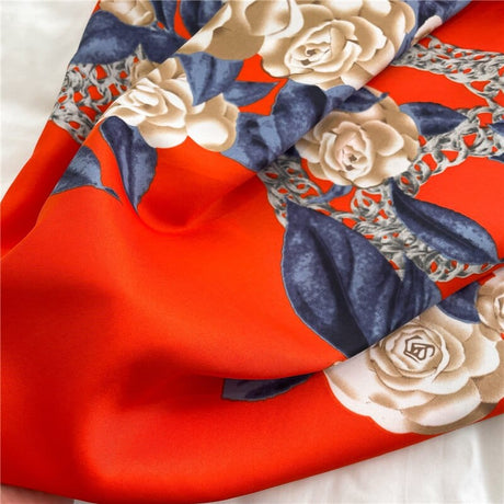 Design Twill Silk Scarf - AMOROUSDRESS