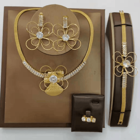 Extravagant Crystal Jewelry Set (4Pcs) - AMOROUSDRESS