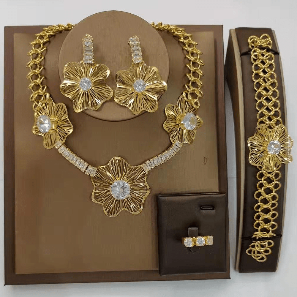 Extravagant Crystal Jewelry Set (4Pcs) - AMOROUSDRESS