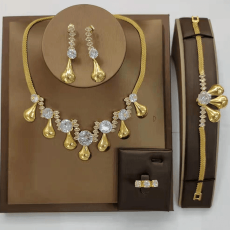 Extravagant Crystal Jewelry Set (4Pcs) - AMOROUSDRESS