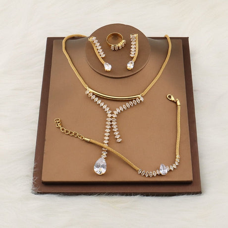 Extravagant Crystal Jewelry Set (4Pcs) - AMOROUSDRESS