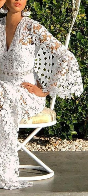 Destiny Lace Dress Flare Dress