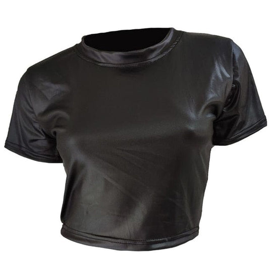 Paulette Leather Crop Top